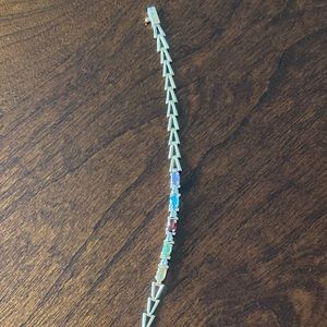 Gold gemstone bracelet